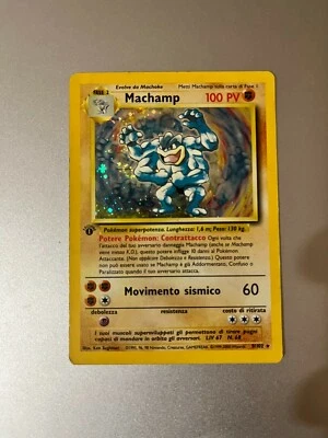 MACHAMP 8/102 1 st Edition HOLO  SET BASE ITA - Immagine 1 di 4