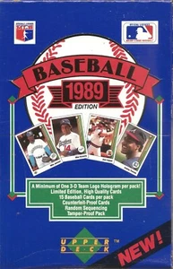 1989 UPPER DECK PACKS 1 PACK NEW SEALED FOIL PACK GRIFFEY ROOKIE ? - Bild 1 von 3