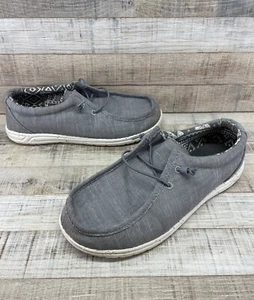 Mocasines sin cordones de espuma viscoelástica de lona Crevo Ronnie con cordones elásticos para hombre talla 8 - Imagen 1 de 10
