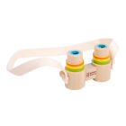 Wooden Pocket Telescope Toy Portable Fun Binoculars Toys Safety For Kids Toddler