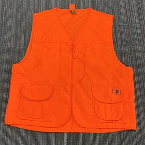 SJK Game Shooting Vest Blaze Orange Mens Large Preowned Fowl Bird Pockets Padded - Picture 1 of 17