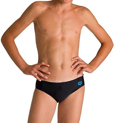Arena Jungen Badehose Schwimmhose RAZZLE DAZZLE BRIEF, Schwarz/Blau 10-11 Jahre