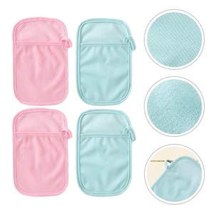 4 Pcs Bath Gloves Toddler Baby Shower Mitts Body Scrub Exfoliator Reusable - Picture 1 of 12