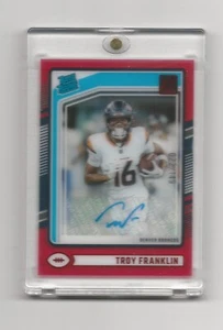 2024 Donruss Clearly Troy Franklin Rated Rookie Red Auto #D 022/149 Card # 82 - Bild 1 von 2