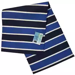Nautical Stripe Table Runner Indoor Outdoor Canvas Awning Blue White NEW 13x72" - Picture 1 of 3