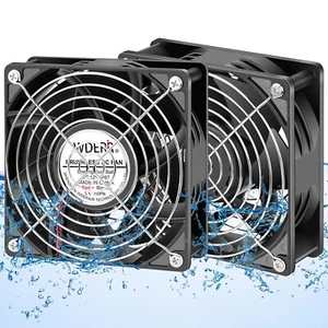 2 Pack -12V DC Waterproof and MoistureProof IP67 Rated 120mm x 38mm High Airflow - Bild 1 von 4