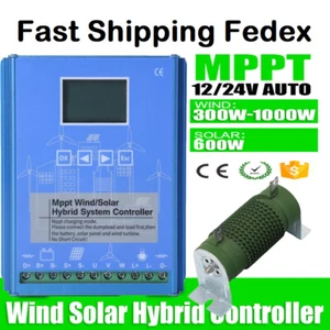 Kit de turbina eólica controlador de carga híbrido eólica 1600W 12V24V MPPT - Imagen 1 de 12