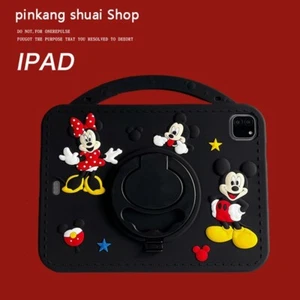 Minnie Mickey Mouse Silicon Soft 360°Rotating Bracket TabletCase For Apple iPad6 - Picture 1 of 13
