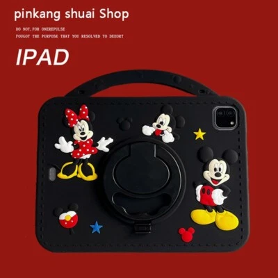 Minnie Mickey Mouse Silicon Soft 360°Rotating Bracket TabletCase For Apple iPad6 - Image 1 of 4