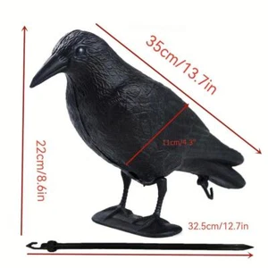 Plastic Simulation Crows Garden Deco Statue Hunting Decor J9W6 Bait Protect F2P1 - Picture 1 of 12