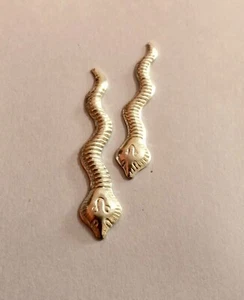 Pure Silver Nag Nagin Naag Naagin Joda Snake Pair Kalsarp Dosh Shiva Puja # 2 - Picture 1 of 6