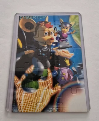 Nr. 2)  Ü ei Puzzle  CYBERTOP 2002   oben links  mit BPZ    Rückseite Braun - Bild 1 von 2