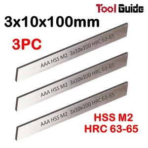 3 PC HSS Parting Off Blade 3x10x100mm M2 High Speed Steel Fully Gound Tool Bits - Picture 1 of 4