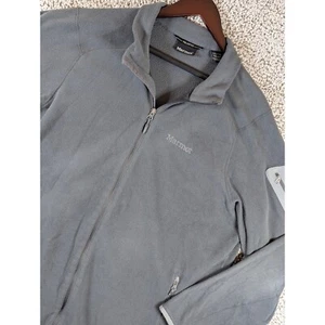 Marmot Polartec Fleece Jacket Full Zip Lightweight Gray Mens XXL - Picture 1 of 11
