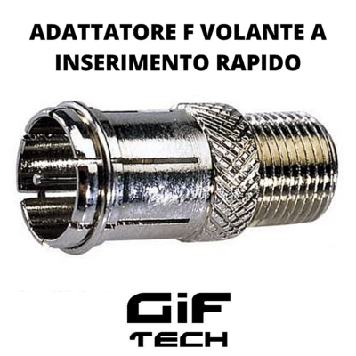 ADATTATORE F AD INSERIMENTO RAPIDO DA PRESA A SPINA F TYPE QUICK SAT TV ANTENNA - Bild 1 von 2