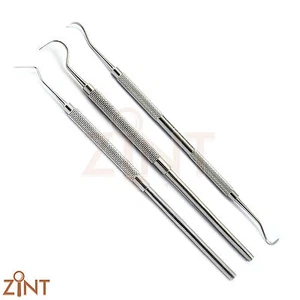 Sonda scaler falce dentale alta qualità 9 strumenti pulizia denti calcolo tartaro CE - Foto 1 di 4