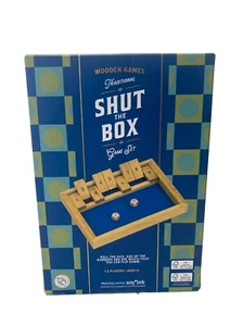 Wooden Games Shut the Box Game Set Wooden Board Dice Toy Family Game Fun - Picture 1 of 2