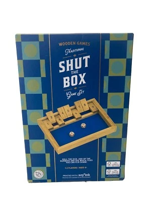 Wooden Games Shut the Box Game Set Wooden Board Dice Toy Family Game Fun - Image 1 of 2
