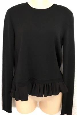 Top con Volantes Nina Ricci Espalda Dividida Manga Larga Lana Talla S Nuevo con Etiquetas Foto 1 de 4