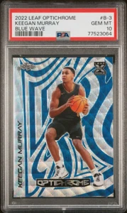 Hoja óptica 2022 Prizm onda de hielo agrietada Keegan Murray RC #/5 PSA 10 - Imagen 1 de 10