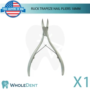 Ruck Trapeze Nail Pliers 18mm Stainless Steel Nipper Curved Slim Cutting Edge - Picture 1 of 3