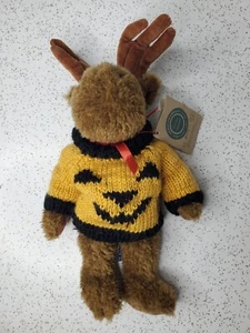 Moose Boyd J.B. Bean & Associates Investment Collectible RED BOW Yellow Sweater  - Picture 1 of 5