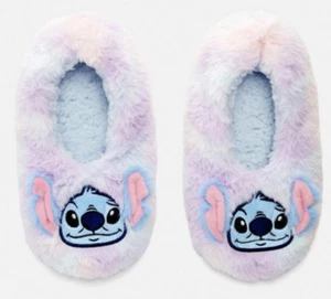 Lilo Stitch Footlet Slippers Fluffy Fleece Disney Girls Ages 3-11+ - Picture 1 of 3