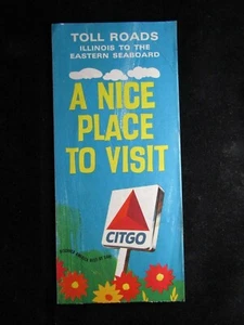 Vintage 1960s-70s CITGO Gasoline Toll Roads Road Map- Advertising - Picture 1 of 4