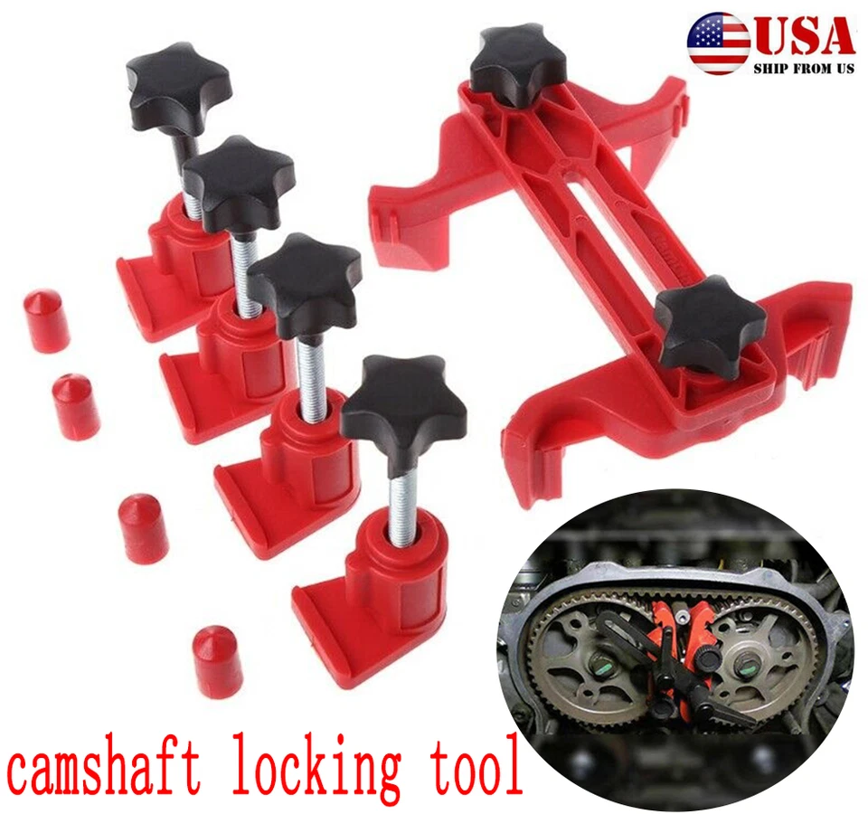 Universal Camshaft Dual Cam Clamp Alignment Timing Belt Gear Locking Tool Holder - Image 1 of 4