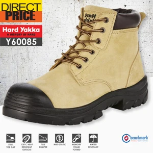 Hard Yakka Gravel Suede Lace Sand Boots PU Non-Metallic Work Safety Y60085 NEW - Picture 1 of 14