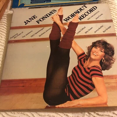 Jane Fonda's Workout Record (1981) 2-LP Vinyl • Jacksons, REO Speedwagon Foto 1 de 4