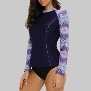 Mujeres Mangas Largas Protección contra Erupciones Protección UV Traje de baño Surf Buceo Camisa 4 Tallas - Imagen 1 de 1