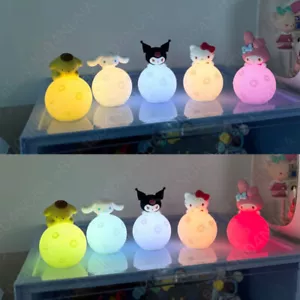 Sanrio Character Miniature Figure Light Cute Mini Lamp Figurine Cartoon Kids - Picture 1 of 10