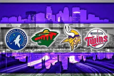 MINNESOTA Sports 13x19in Poster Minnesota Vikings Twins Twolves Wild Free Ship Cover