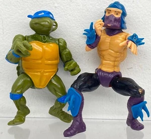 Vintage 1988 TMNT Shredder & Leonardo Teenage Mutant Ninja Turtles Mirage Studio - Picture 1 of 13