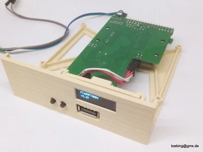 Cornice da incasso + OLED - Atari long Gotek Floppy Emulator - telaio di montaggio stampa 3D