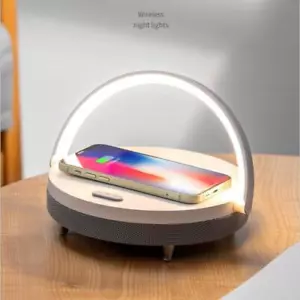Cargador inalámbrico de 15 W para iPhone, altavoz Bluetooth lámpara de cabecera luz nocturna - Imagen 1 de 14