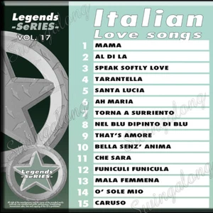 Legend Series Karaoke #17 ITALIAN LOVE SONGS NEW THAT'S AMORE,MAMA,SANTA LUCIA - Picture 1 of 2