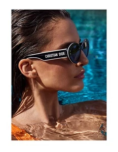 CHRISTIAN DIOR Dior Pacific S1U Butterfly Sunglasses, 55mm Black and White - Picture 1 of 13