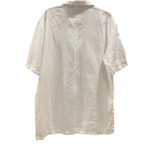 Josie's Just Pina Damen Leinen bestickt Guayabera Shirt Kurzarm weiß L - Bild 1 von 10