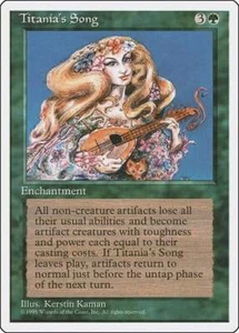 Magic The Gathering MTG TITANIA'S SONG quatrième édition presque comme neuf - Photo 1/1