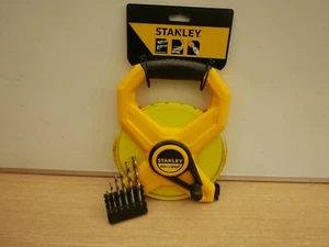 STANLEY 60M 200' FIBREGLASS TAPE MEASURE 2 34 794 HI VIS ABS + FREE DRILL BITS - Picture 1 of 3