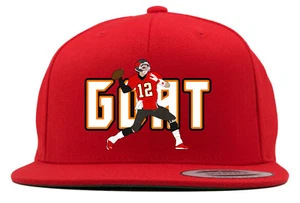Tampa Bay Buccaneers Bucs Tom Brady Goat Logo Snapback Hat - Picture 1 of 1