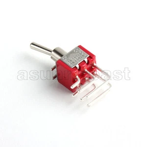5 × Mini Right Angle Toggle Switch Switches DPDT 2 Position ON ON PCB Mounting - Picture 1 of 4