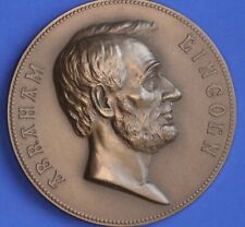 Bronze medallion 75mm President of US, Abraham Lincoln 1861 - 1865     [29660]