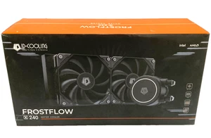 ID-Cooling FrostFlow X240 CPU Water Cooler LGA1700 Compatible White LED, Black - Afbeelding 1 van 11