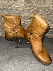 Frye Phillips Harness Brown Back Zip Women's Size 10B Ankle Boots, Style 76870 - Picture 1 of 14
