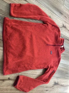 Patagonia Damen Fleecepullover Half Zip Langarm Outdoor Large rot - Bild 1 von 9