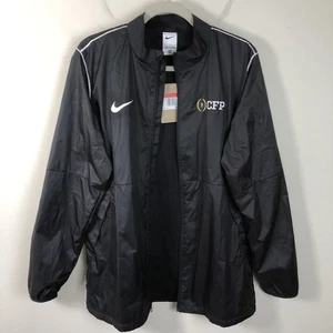 Nike College Football Playoffs Full Zip Windbreaker Jacket Sz L Black NCAA - Picture 1 of 16