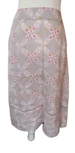 White Stuff Tree Print 100% Linen Skirt Size 14 Uk Pull On - Picture 1 of 11